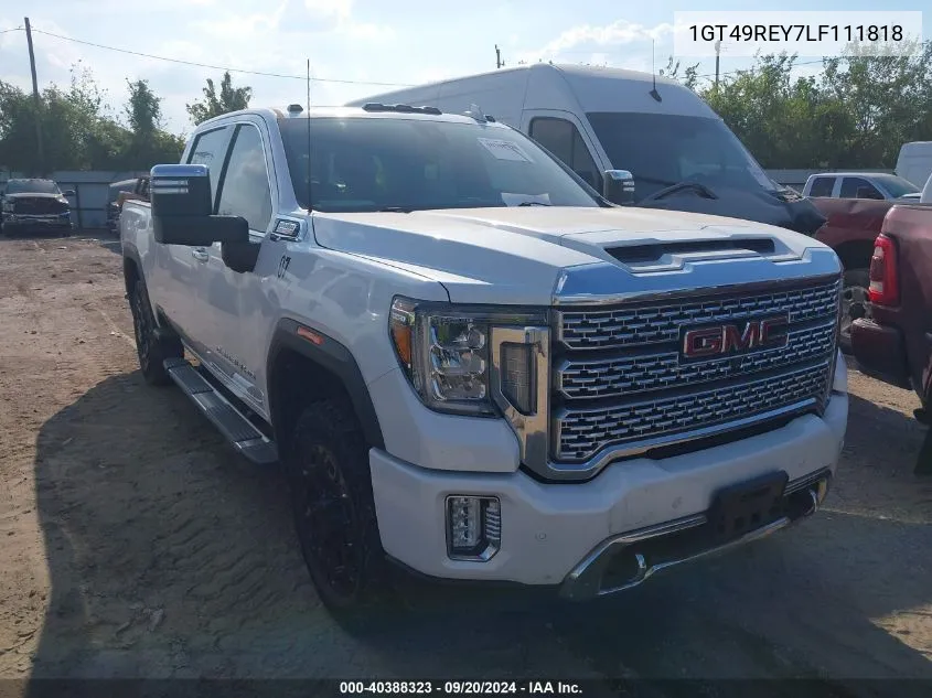 2020 GMC Sierra 2500Hd 4Wd Standard Bed Denali VIN: 1GT49REY7LF111818 Lot: 40388323