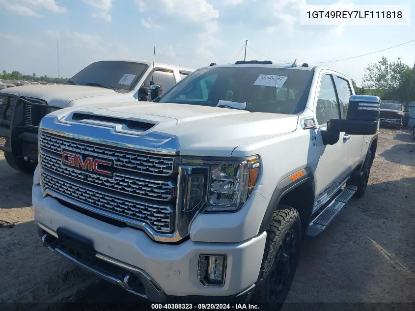 2020 GMC Sierra 2500Hd 4Wd Standard Bed Denali VIN: 1GT49REY7LF111818 Lot: 40388323