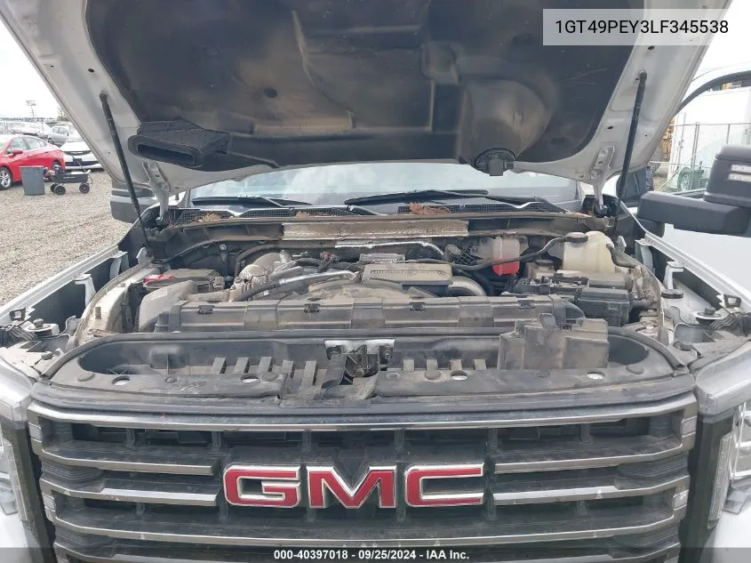 2020 GMC Sierra 2500Hd 4Wd Standard Bed At4 VIN: 1GT49PEY3LF345538 Lot: 40397018