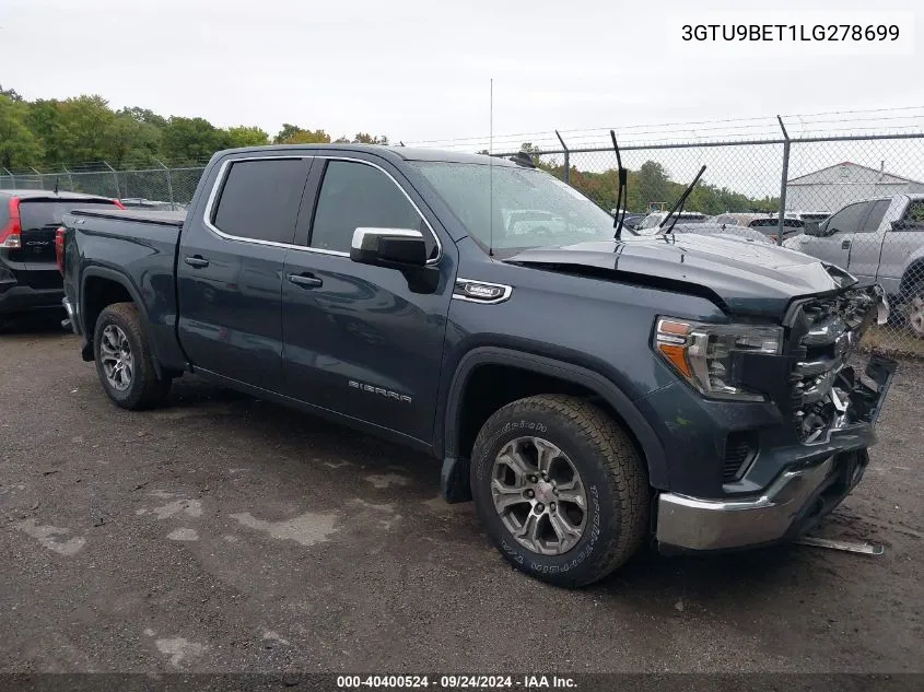 2020 GMC Sierra K1500 Sle VIN: 3GTU9BET1LG278699 Lot: 40400524