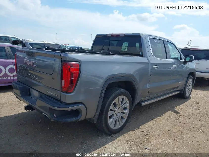 1GTU9FEL0LZ215648 2020 GMC Sierra 1500 4Wd Short Box Denali