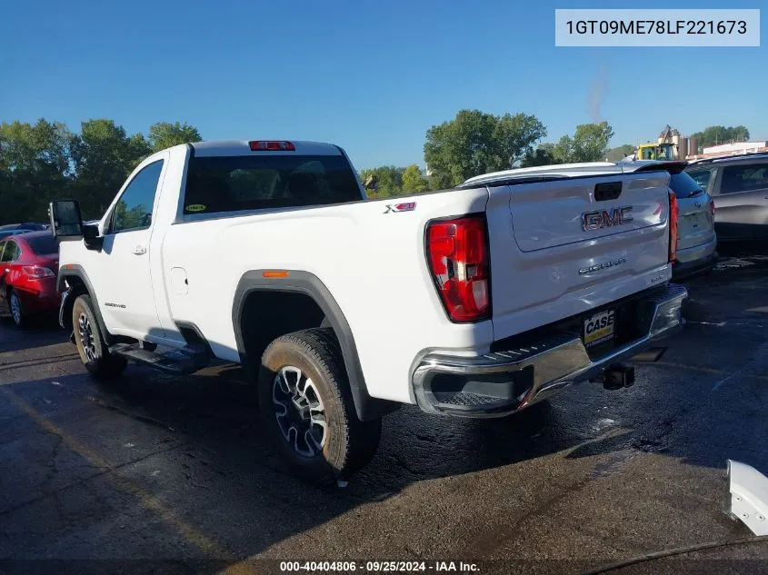 2020 GMC Sierra 2500Hd 4Wd Regular Cab Long Bed Sle VIN: 1GT09ME78LF221673 Lot: 40404806