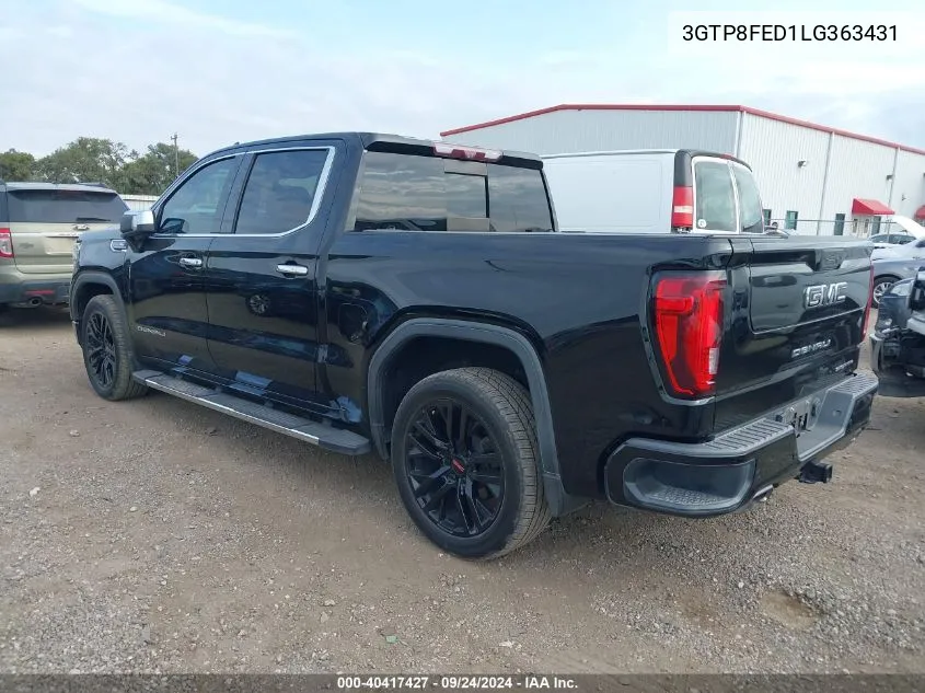 2020 GMC Sierra 1500 C1500 Denali VIN: 3GTP8FED1LG363431 Lot: 40417427