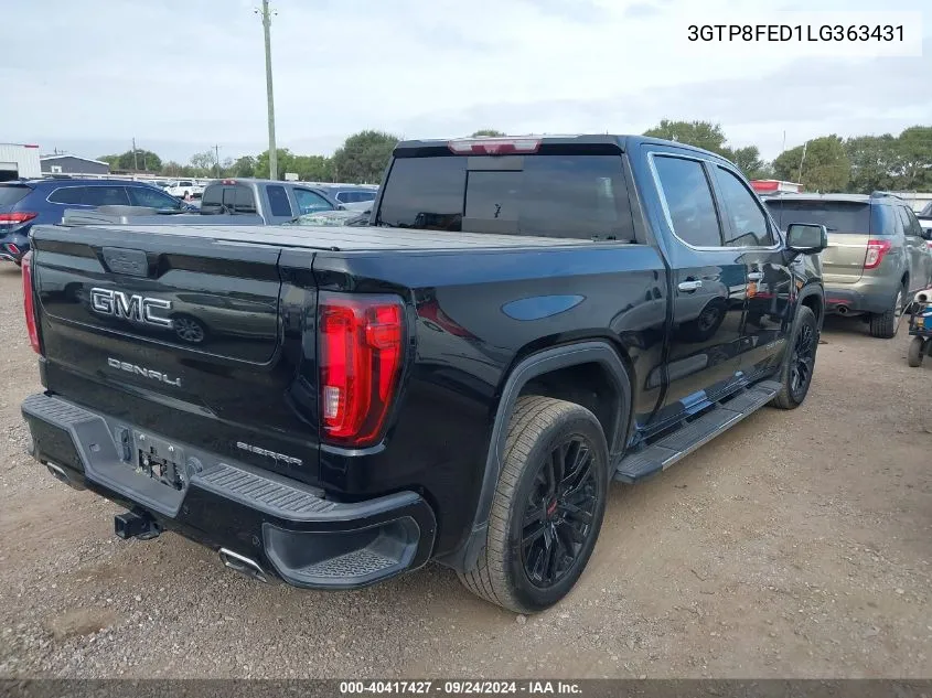 2020 GMC Sierra 1500 C1500 Denali VIN: 3GTP8FED1LG363431 Lot: 40417427