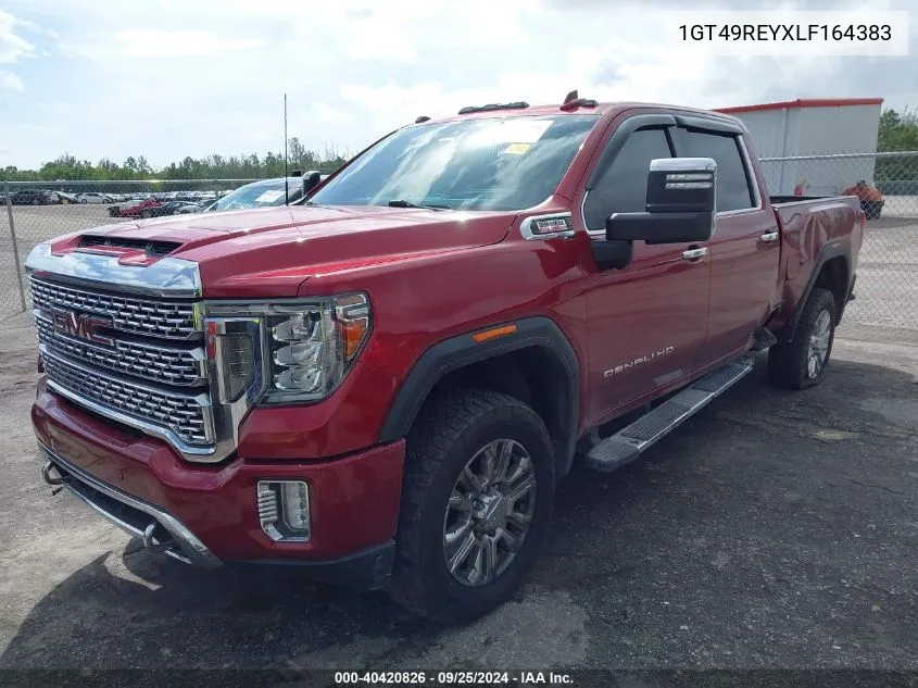 2020 GMC Sierra 2500Hd 4Wd Standard Bed Denali VIN: 1GT49REYXLF164383 Lot: 40420826