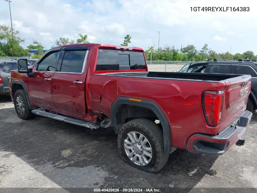 2020 GMC Sierra 2500Hd 4Wd Standard Bed Denali VIN: 1GT49REYXLF164383 Lot: 40420826