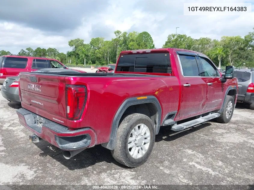 2020 GMC Sierra 2500Hd 4Wd Standard Bed Denali VIN: 1GT49REYXLF164383 Lot: 40420826