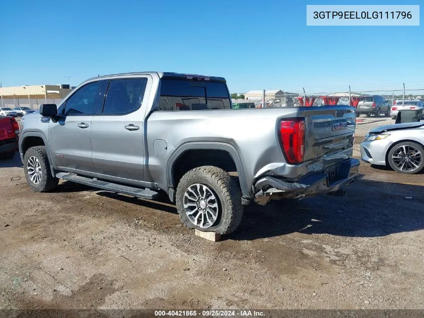 2020 GMC Sierra 1500 4Wd Short Box At4 VIN: 3GTP9EEL0LG111796 Lot: 40421865