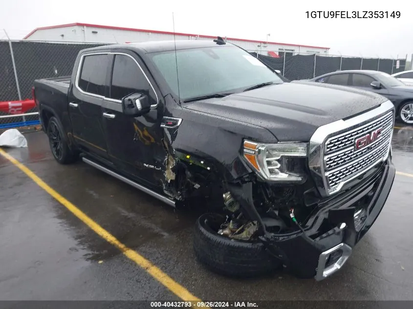 2020 GMC Sierra K1500 Denali VIN: 1GTU9FEL3LZ353149 Lot: 40432793