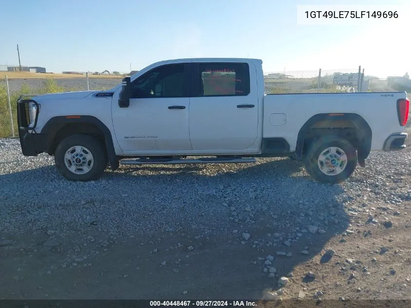 2020 GMC Sierra 2500Hd 4Wd Standard Bed VIN: 1GT49LE75LF149696 Lot: 40448467