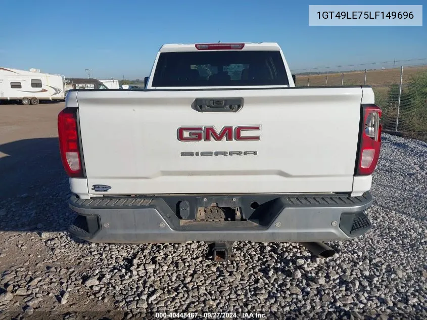 2020 GMC Sierra 2500Hd 4Wd Standard Bed VIN: 1GT49LE75LF149696 Lot: 40448467