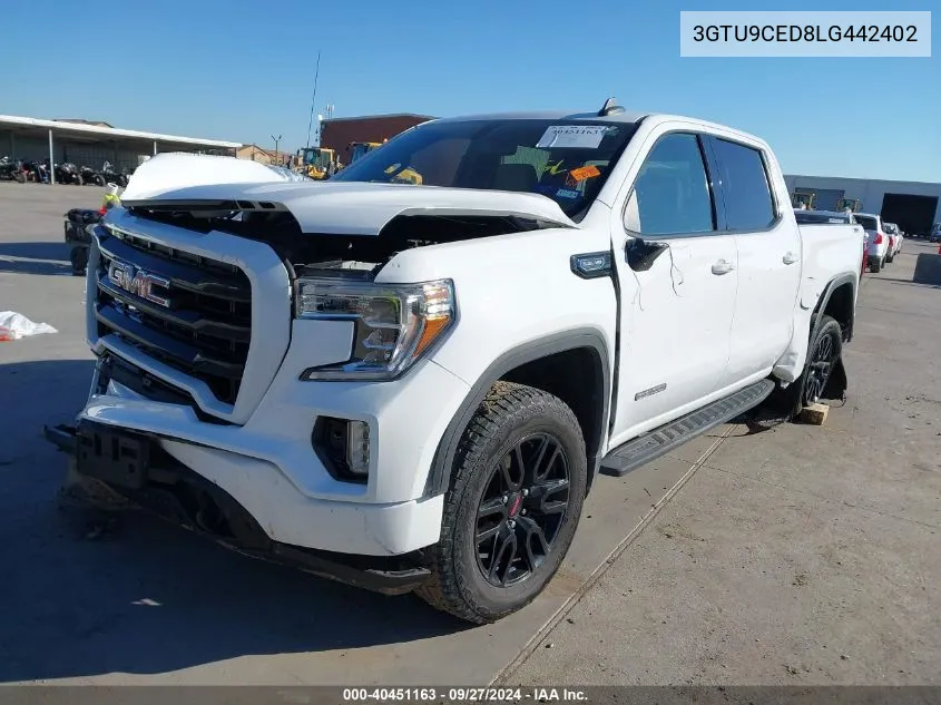 2020 GMC Sierra 1500 4Wd Short Box Elevation VIN: 3GTU9CED8LG442402 Lot: 40451163