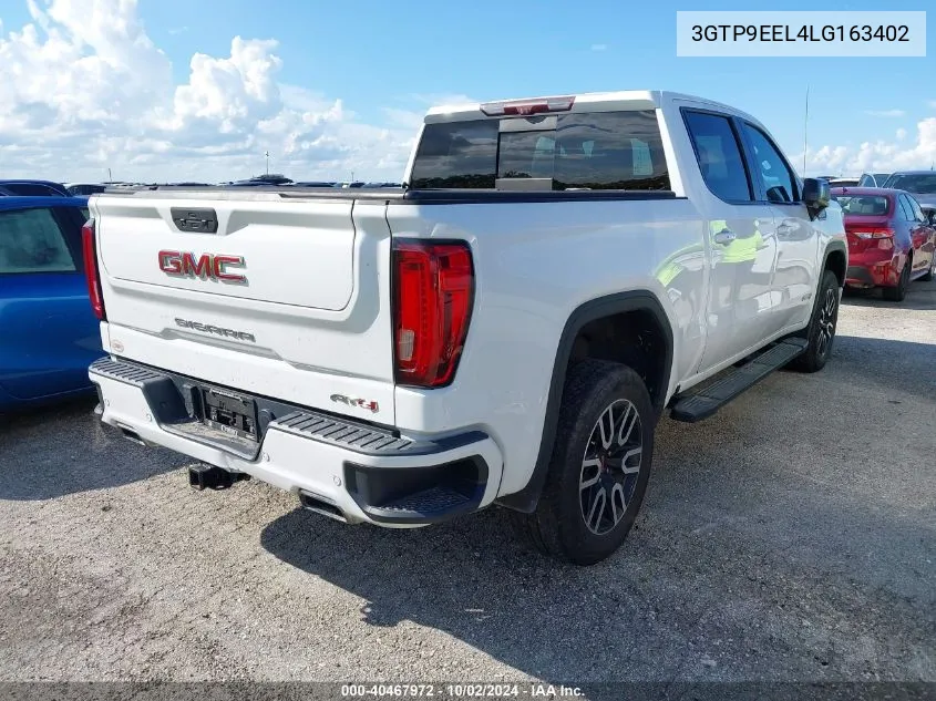 2020 GMC Sierra 1500 4Wd Short Box At4 VIN: 3GTP9EEL4LG163402 Lot: 40467972