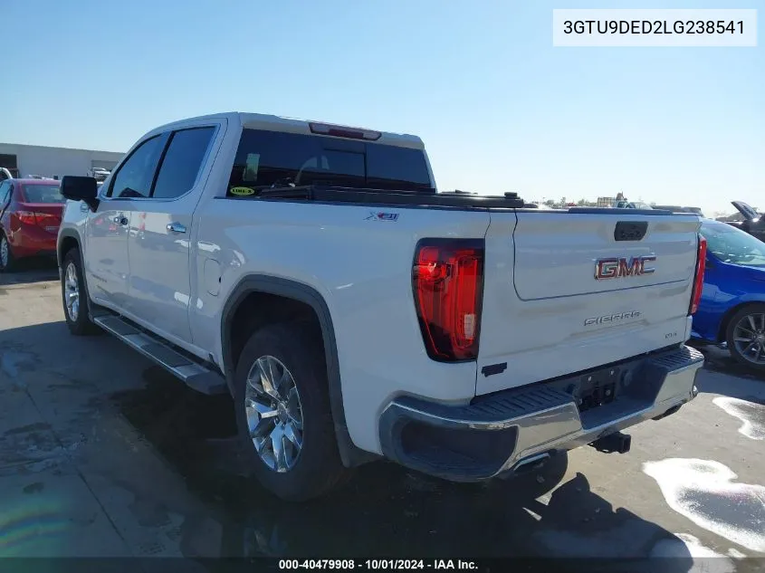 2020 GMC Sierra 1500 4Wd Short Box Slt VIN: 3GTU9DED2LG238541 Lot: 40479908