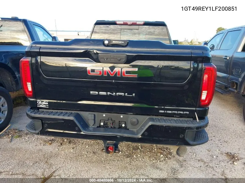 2020 GMC Sierra 2500Hd 4Wd Standard Bed Denali VIN: 1GT49REY1LF200851 Lot: 40480666