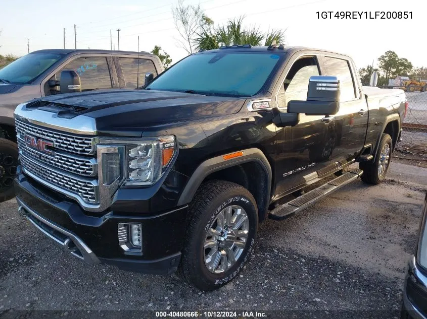 2020 GMC Sierra 2500Hd 4Wd Standard Bed Denali VIN: 1GT49REY1LF200851 Lot: 40480666