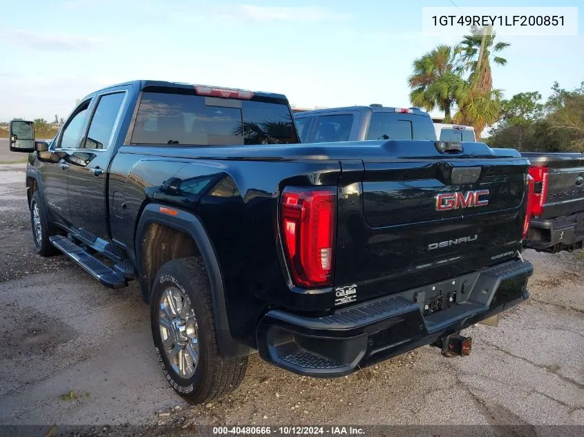 2020 GMC Sierra 2500Hd 4Wd Standard Bed Denali VIN: 1GT49REY1LF200851 Lot: 40480666