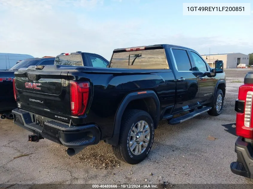 2020 GMC Sierra 2500Hd 4Wd Standard Bed Denali VIN: 1GT49REY1LF200851 Lot: 40480666