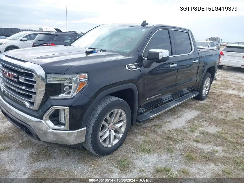 2020 GMC Sierra 1500 2Wd Short Box Slt VIN: 3GTP8DET5LG419379 Lot: 40519514