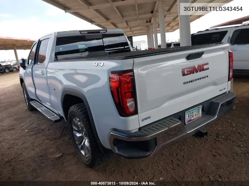 2020 GMC Sierra 1500 4Wd Standard Box Sle VIN: 3GTU9BET1LG343454 Lot: 40573813