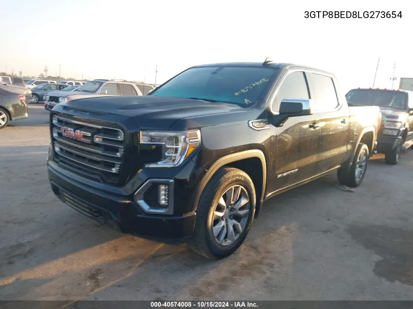 2020 GMC Sierra 1500 2Wd Short Box Sle VIN: 3GTP8BED8LG273654 Lot: 40574008