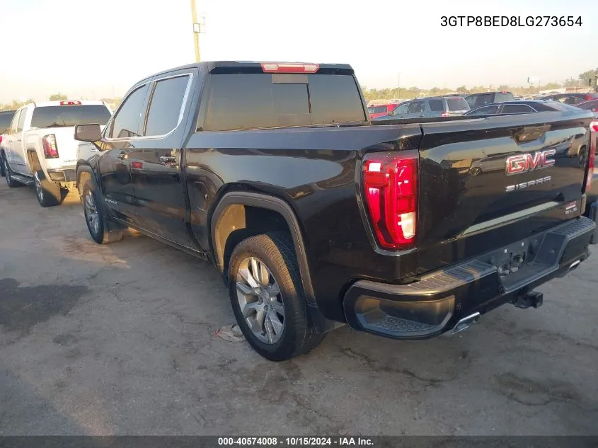 3GTP8BED8LG273654 2020 GMC Sierra 1500 2Wd Short Box Sle