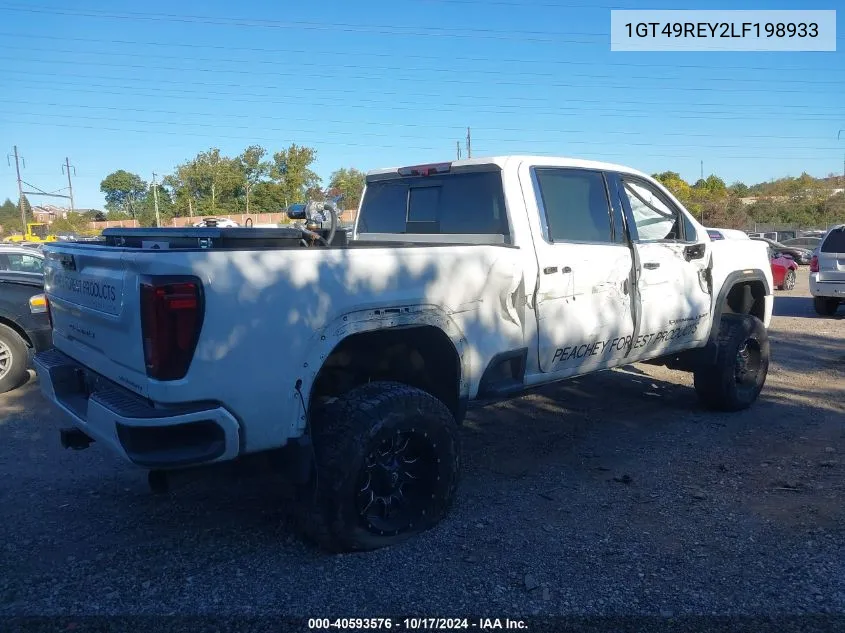 2020 GMC Sierra 2500Hd 4Wd Long Bed Denali/4Wd Standard Bed Denali VIN: 1GT49REY2LF198933 Lot: 40593576