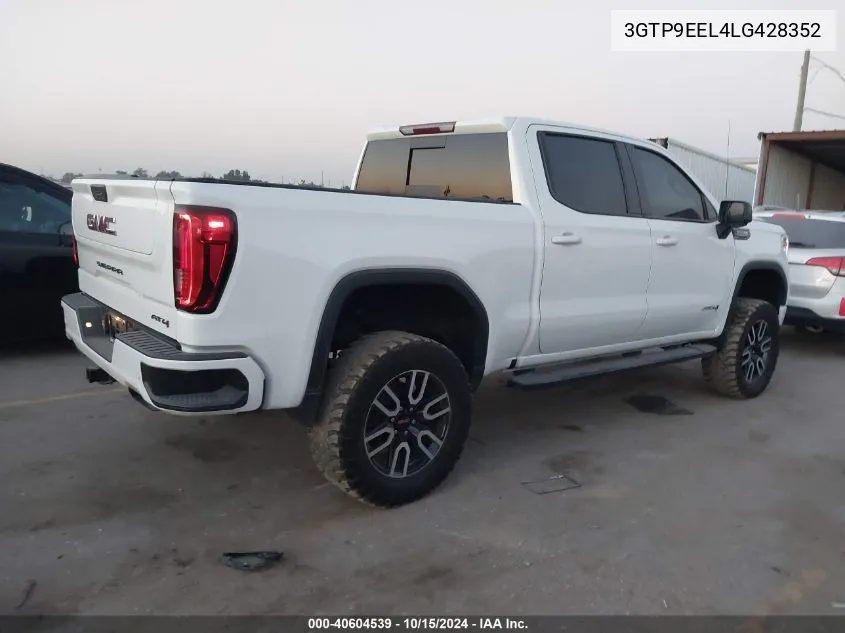 2020 GMC Sierra 1500 4Wd Short Box At4 VIN: 3GTP9EEL4LG428352 Lot: 40604539