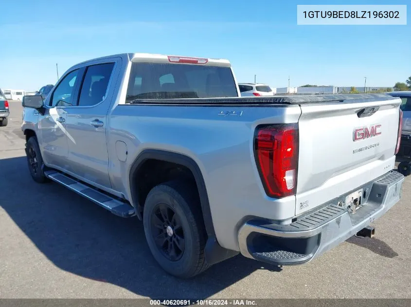 2020 GMC Sierra 1500 4Wd Short Box Sle/4Wd Standard Box Sle VIN: 1GTU9BED8LZ196302 Lot: 40620691