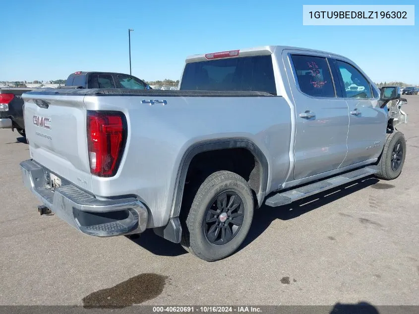 2020 GMC Sierra 1500 4Wd Short Box Sle/4Wd Standard Box Sle VIN: 1GTU9BED8LZ196302 Lot: 40620691