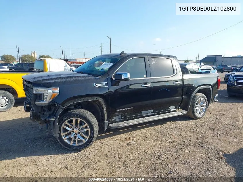 2020 GMC Sierra 1500 C1500 Slt VIN: 1GTP8DED0LZ102800 Lot: 40624059