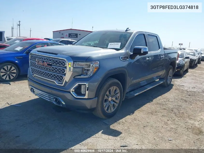 2020 GMC Sierra 1500 2Wd Short Box Denali VIN: 3GTP8FED3LG374818 Lot: 40629906