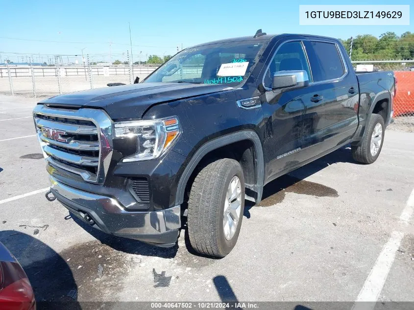 1GTU9BED3LZ149629 2020 GMC Sierra 1500 4Wd Short Box Sle