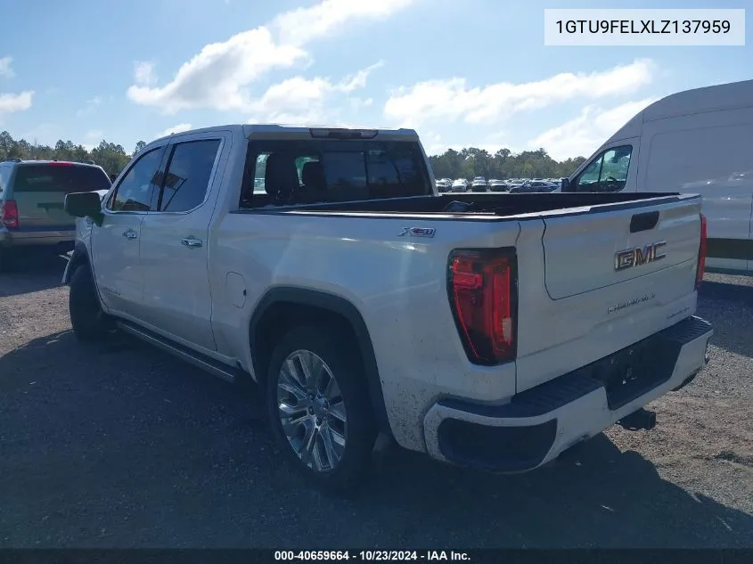 2020 GMC Sierra 1500 4Wd Short Box Denali VIN: 1GTU9FELXLZ137959 Lot: 40659664