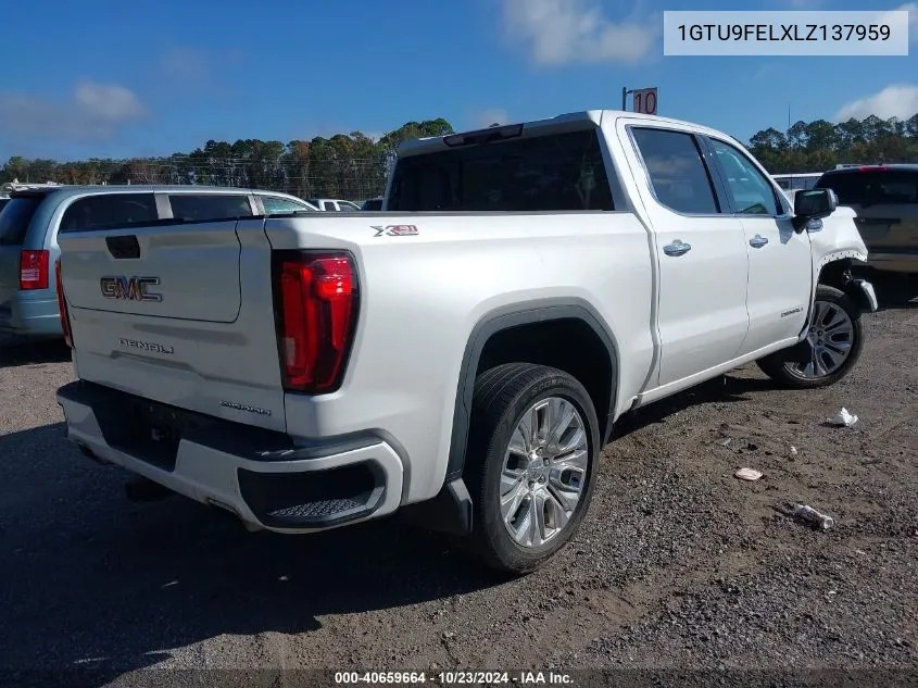 2020 GMC Sierra 1500 4Wd Short Box Denali VIN: 1GTU9FELXLZ137959 Lot: 40659664