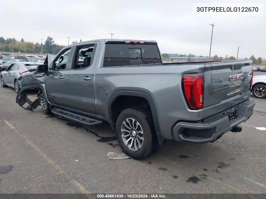 2020 GMC Sierra 1500 4Wd Short Box At4 VIN: 3GTP9EEL0LG122670 Lot: 40661430