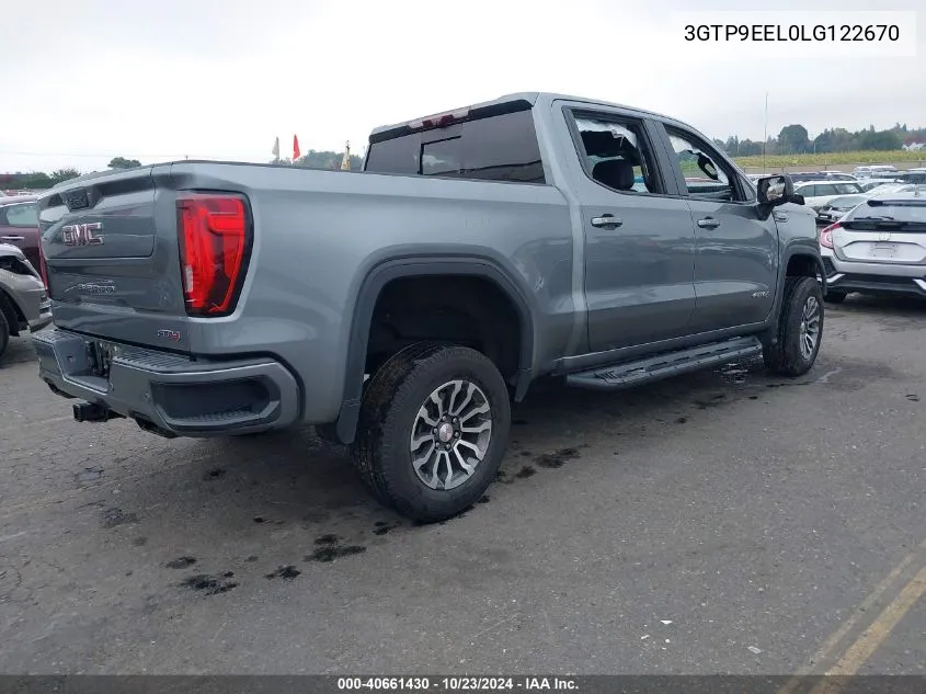 2020 GMC Sierra 1500 4Wd Short Box At4 VIN: 3GTP9EEL0LG122670 Lot: 40661430