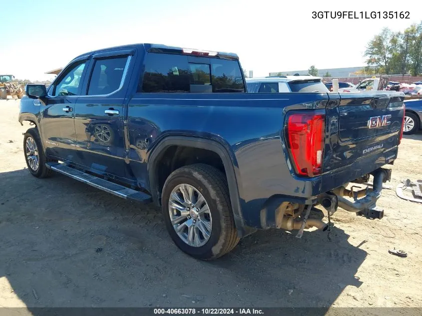 2020 GMC Sierra 1500 4Wd Short Box Denali VIN: 3GTU9FEL1LG135162 Lot: 40663078