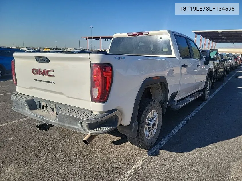 2020 GMC Sierra 2500Hd 4Wd Standard Bed VIN: 1GT19LE73LF134598 Lot: 40719573