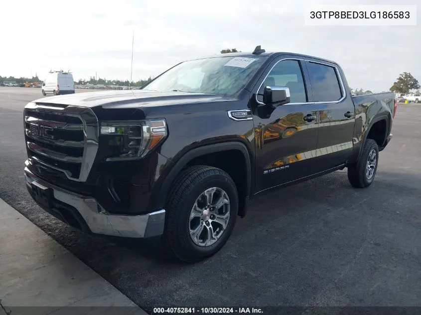 2020 GMC Sierra 1500 2Wd Short Box Sle VIN: 3GTP8BED3LG186583 Lot: 40752841