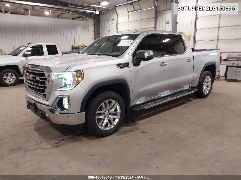 2020 GMC Sierra 1500 4Wd Short Box Slt VIN: 3GTU9DED2LG150895 Lot: 40876040