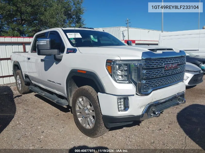 2020 GMC Sierra 2500Hd 4Wd Standard Bed Denali VIN: 1GT49REY8LF233104 Lot: 40877971