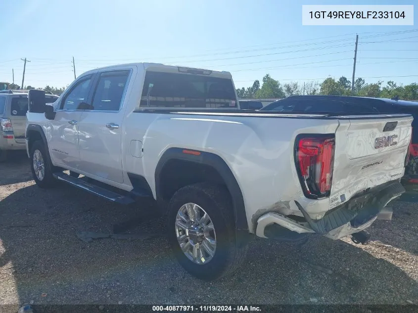 2020 GMC Sierra 2500Hd 4Wd Standard Bed Denali VIN: 1GT49REY8LF233104 Lot: 40877971