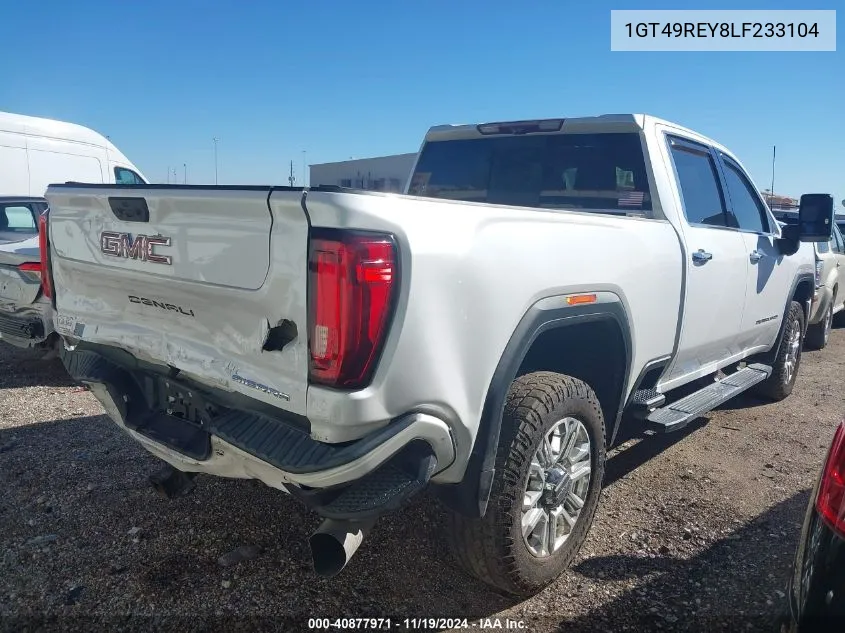 2020 GMC Sierra 2500Hd 4Wd Standard Bed Denali VIN: 1GT49REY8LF233104 Lot: 40877971