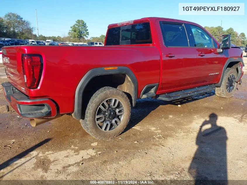 2020 GMC Sierra 2500Hd 4Wd Standard Bed At4 VIN: 1GT49PEYXLF180927 Lot: 40878983