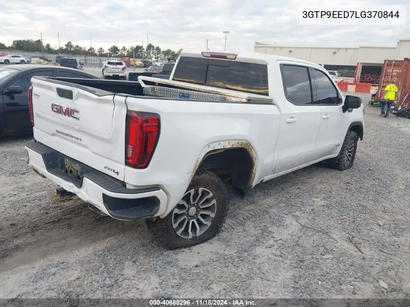 2020 GMC Sierra 1500 4Wd Short Box At4 VIN: 3GTP9EED7LG370844 Lot: 40888296