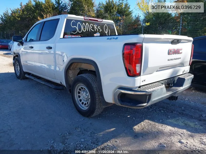 2020 GMC Sierra 1500 4Wd Short Box VIN: 3GTP9AEK6LG396729 Lot: 40913095