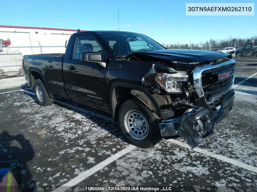 2021 GMC Sierra 1500 VIN: 3GTN9AEFXMG262110 Lot: 11901586