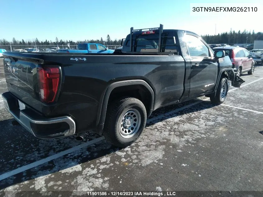 2021 GMC Sierra 1500 VIN: 3GTN9AEFXMG262110 Lot: 11901586