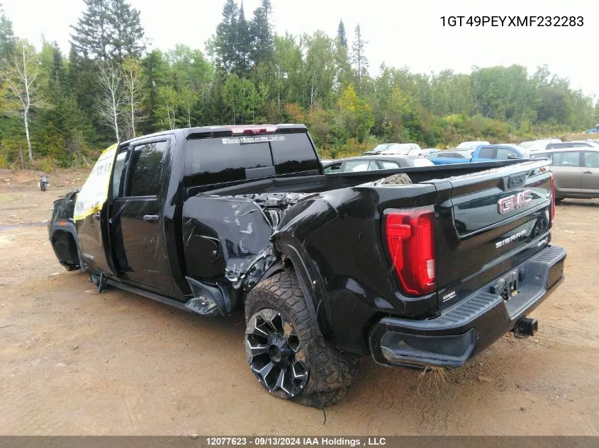 2021 GMC Sierra 2500Hd VIN: 1GT49PEYXMF232283 Lot: 12077623